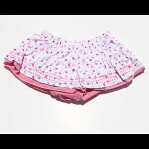 Pink and White Floral Skirt